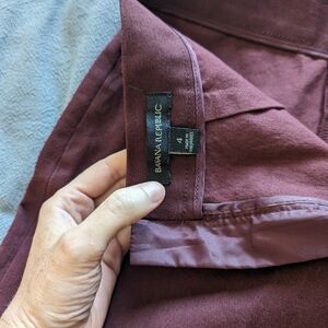 Banana Republic Sloan-fit Burgundy Pencil Skirt